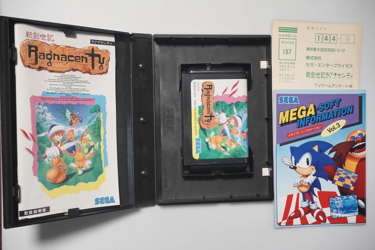 Sega Mega Drive Ragnacenty Crusader of Centy boxed + Reg Japan MD