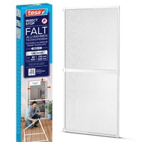 Tesa Fliegenschutz-TüR Falt 100 X 220 Cm Anthrazit/Weiß KüRzbar Fliegengitter