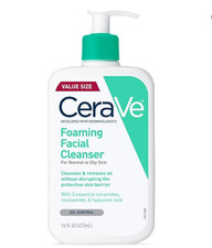 CeraVe Foaming Facial Cleanser, Daily Face Wash for Oily Skin, Hyaluronic Acid