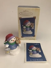 Snow Buddies Vintage Hallmark Ornament 2005 Collectors Series Snowman/ Owl NIB