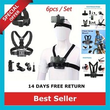 Action Camera Accessories Kit Head  Chest Strap Mount for GoPro DJI Insta360