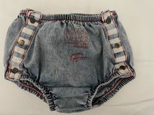 Vintage Guess Georges Marciano Acid Wash Denim Bloomers Diaper Cover 24 Months