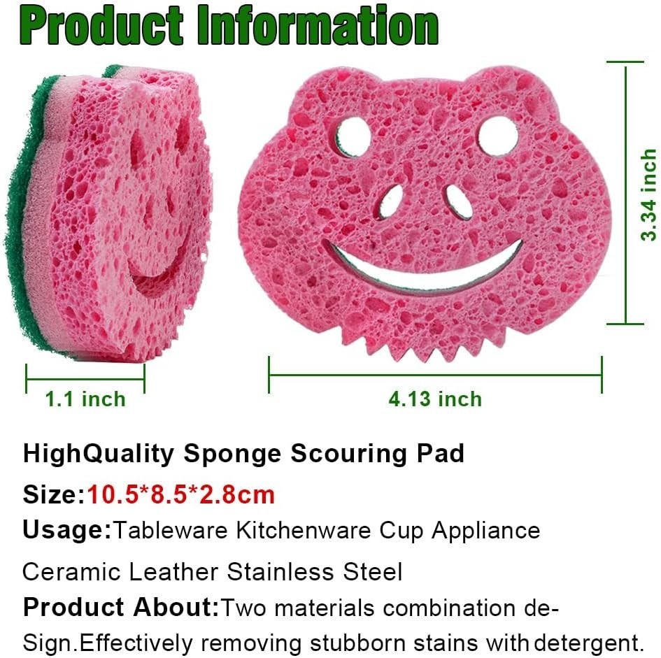 12 Pack Quick-Drying  Foam Cleaning Sponges - Ultimate Scouring Solution