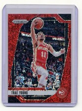 TRAE YOUNG 2024-25 PANINI PRIZM BASKETBALL RED SPARKLE HAWKS #84