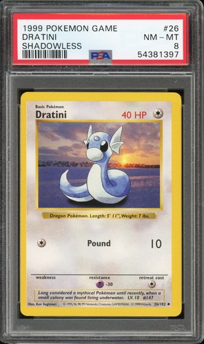 Dratini (Shadowless) graded PSA 8 for sale on eBay