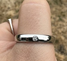 Tiffany And Co Platinum Lucida Diamond Ring 0.05ct