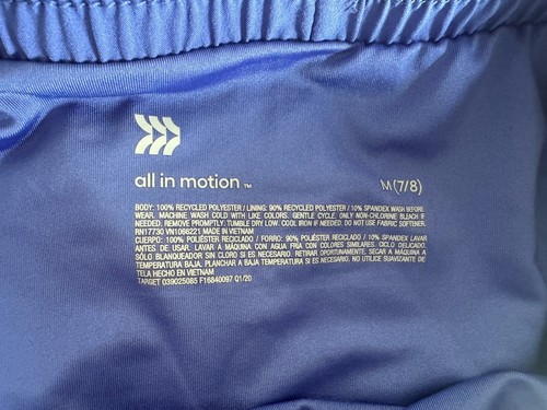 Champion And All In Motion Lot Of 4 Shorts And 1 Pair Of Leggings Girls M 7/8 - Picture 4 of 6