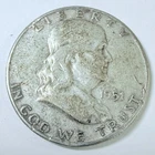 1951 Ben Franklin Silver Half Dollar 90% Silver Circulated Coin Free Ship #8874