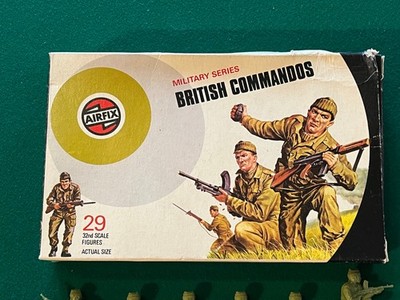 1:32 Airfix Plastiksoldaten Art.nr.51454 ''British Commandos'' Box 1973-1976 OVP !