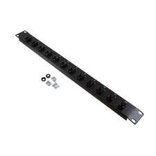 NavePoint 1U (1.75) 19 Inch Panel with 12 Cat...