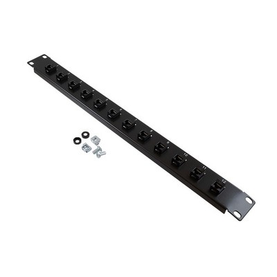 NavePoint 1U (1.75'') 19 Inch Panel with 12 Cat6a Couplers