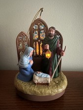 O Holy Night Nativity Sound and Light Ornament Santa's Best Amazing