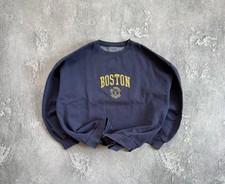 Boston City In The USA     Crewneck Sweatshirt Jumper Pullover Vintage Long...