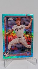 2025 Topps Chrome Baseball Logofractor DJ Herz #270 RC Aqua /199