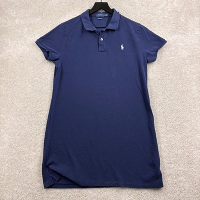 Polo Ralph Lauren Dress Womens Size Large Mesh Mini Shirt Shift Short  Sleeve | eBay