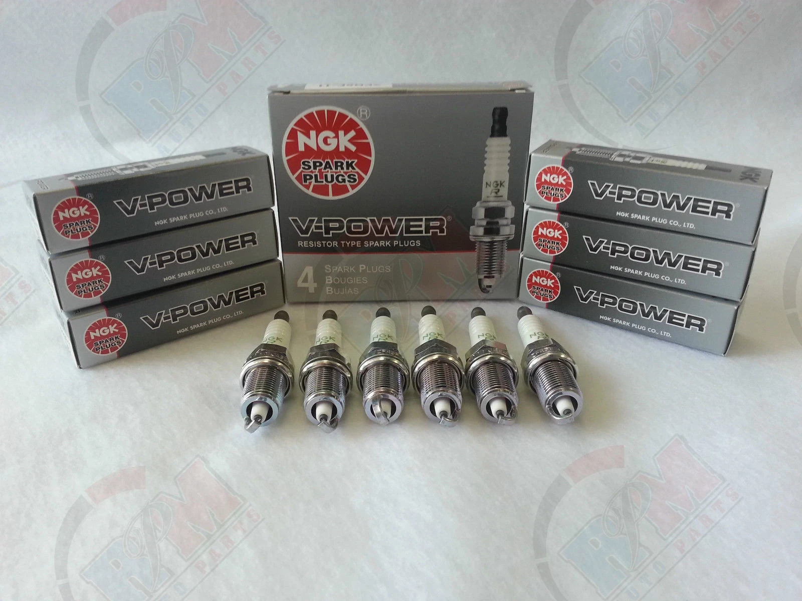 6-New NGK V-Power Copper Spark Plugs TR551  #2683 Made in Japan 