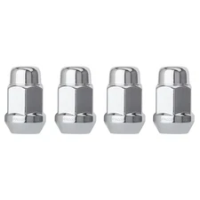 Chrome M14x1.50 Lug Nuts | Aftermarket Wheels | Closed End Bulge | Pack of 4
