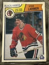 1983-84 O-Pee-Chee #105 Steve Larmer (RC) Chicago Black Hawks