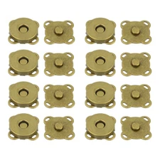 30 Sets 14mm Magnetic Plum Snaps Button for Purse Handbag Wallet, Bronze