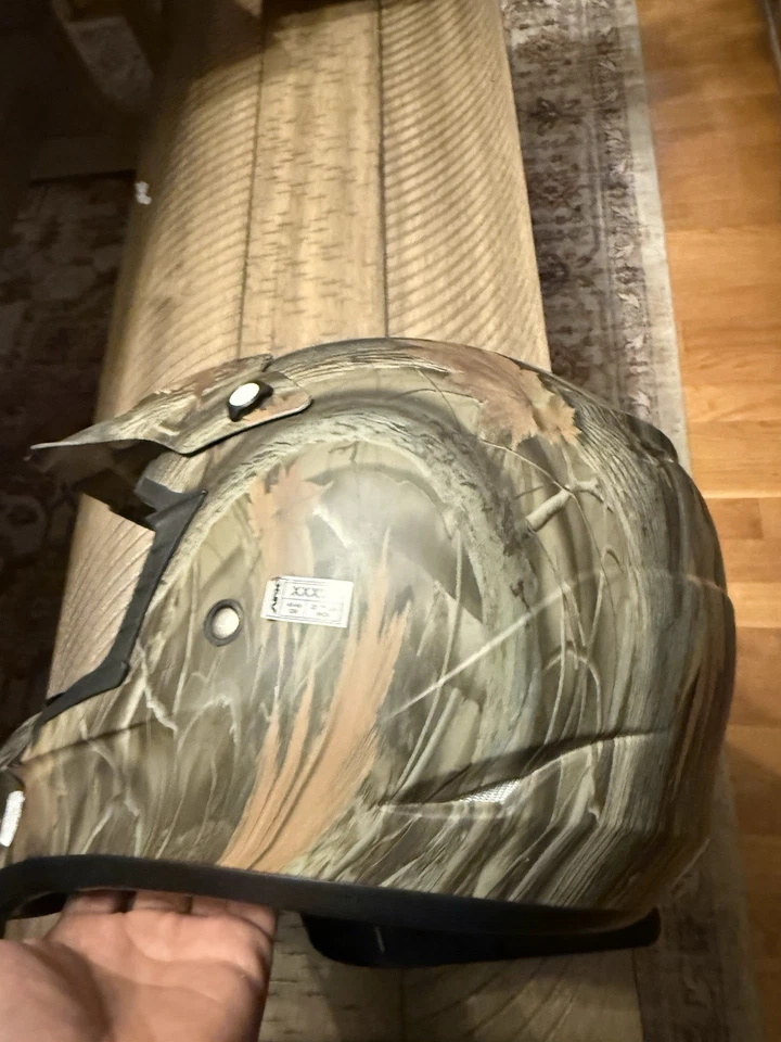 Casco facial completo de camuflaje AFX con visera Foto 3 de 4