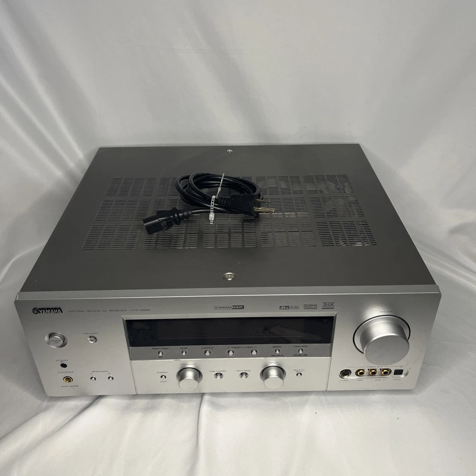 YAMAHA HTR-5890 Natural Sound 7.1-Channel AV Receiver Silver Tested & Working - Image 2 of 4