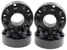  4 Pcs Hub Centric Wheel Spacers Adapters 2.00" Thick - 4 Pack Black Anodized