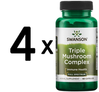 4 X Swanson Full Spectrum Triple Mushroom Complex - 60 Caps (211,06 Eur/Kg)