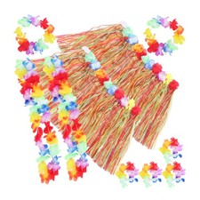  2 Sets Robe De Plage Décorations Fête Hawaïennes Ensemble Jupes Du Parti