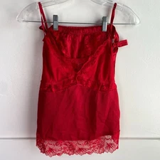 NWOT Intimately Free People Goji Berry Red First Blush Cami Panties Set Size S