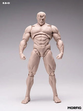 B.B-01-W: INART MORFIG  B.B-01 1/12 Male Muscular Body Action Figure - Ivory