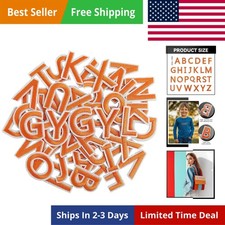 GYGYL 104 Pieces Iron on Letter Patches, Embroidered A-Z Letter Patches for C...