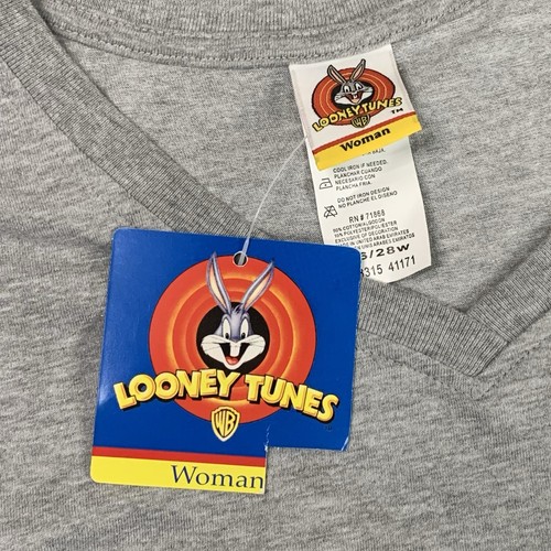 VTG Y2K Womens 4XL Looney Tunes Tweety Bird Gray Short Sleeve Graphic T Shirt - Picture 5 of 9