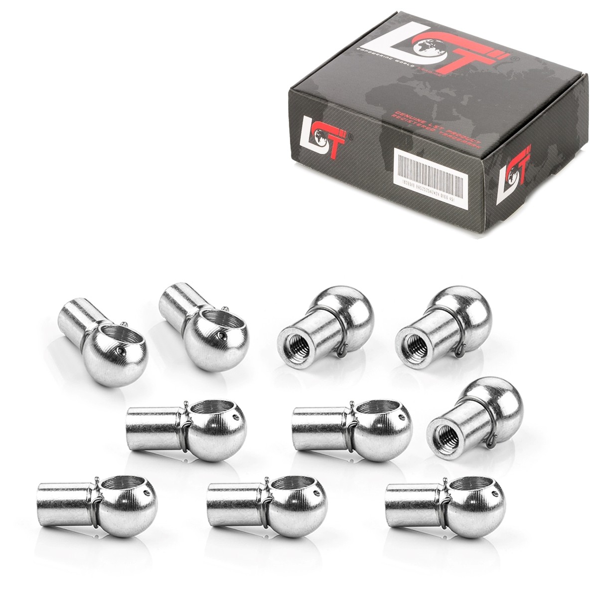 10x Ball head receptacle M8 ball socket 10mm gas spring DIN 71805 for MAYBACH