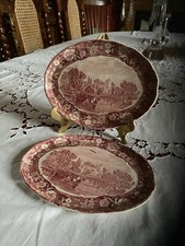 Palissy Pottery Thames River Scene Small Oval Plates. X 2. Vintage..VGC Used