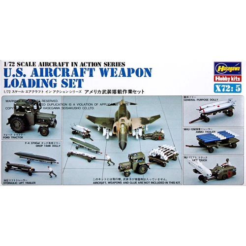 U.S.AIRCRAFT WEAPON LOADING SET KIT 1:72 Hasegawa Kit Aerei Modellino Nuovo - Immagine 2 di 2