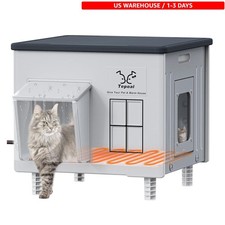 Weatherproof Indestructible Cat House   Heated Insulated Shelter for Outdoor Use