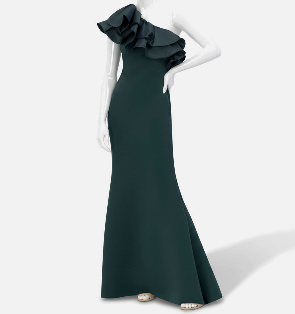 green emerald velvet dress Eliza J Evening EJ8M7375 - Long A-Line Dress main image 0