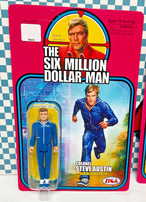 2013 Colonel Steve Austin The Six Million Dollar Man Action Figure Blue Zica