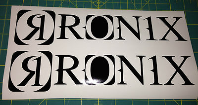 RONIX W/R LOGO DECAL STICKER BLACK YOU GET 2!!