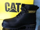 Caterpillar CAT 6" Boots 6" Mens Black EHOLTON SOFT TO Genuine Leather Size:40-46 New