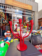 Stockholm Red Candlestick 8 Arms From IKEA Vintage Designed by Knut & Mariann