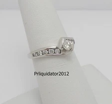 1/2CT Natural Diamond Solitaire Engagement Wedding Bridal Ring 14K White Gold