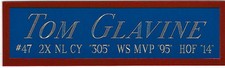 TOM GLAVINE BRAVES NAMEPLATE FOR AUTOGRAPHED Signed BAT-JERSEY-PHOTO-BASEBALL