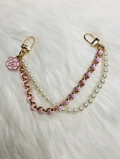 Replacement Bag Chain Strap Writlet Handbag Purse DIY 10.5  Gold Pink Pearl