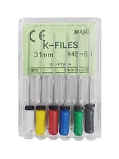 Mani Dental Root Canal Endo Stainless Steel K-files 31mm All Sizes 60 Files/pk