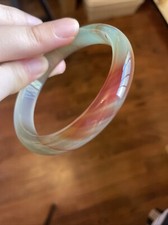 Natural Agate chalcedony Gemstone Bangle 58 Mm