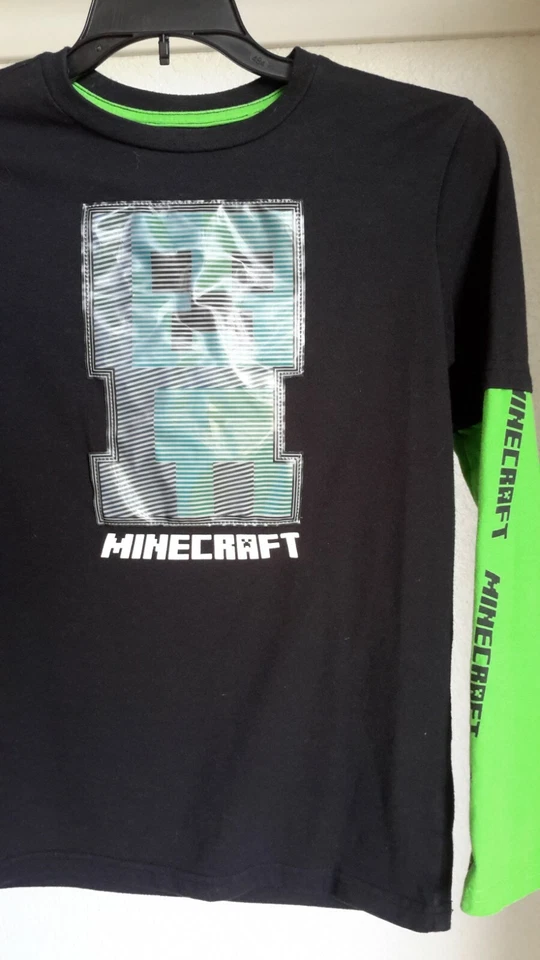 Minecraft Producto Oficial Mojang/Jinx Niños Talla L 10/12 Camiseta Manga Larga Usada en Excelente Condición Foto 2 de 4