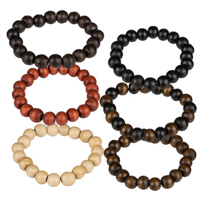 Mala Buddha Armband mit 12 mm Holz Perlen Meditation Mantra Buddhismus