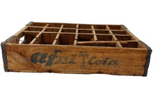 AFRI-COLA , RARA CASSA LEGNO PORTA BOTTIGLIE ANNI 30/40 ( lot 1)