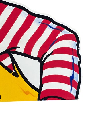 Vintage 80s Ronald McDonald McDonalds's Restaurant Sign 31”L x 18